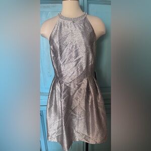 Jennifer Lopez Silver Textured Gown